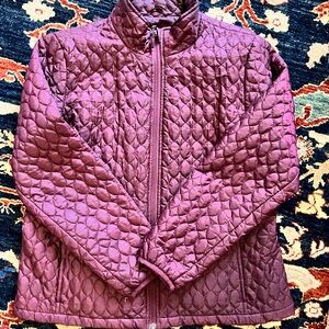 Quilted Plum Zip-Up Jacket